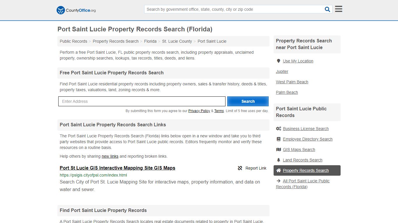 Property Records Search - Port Saint Lucie, FL ...